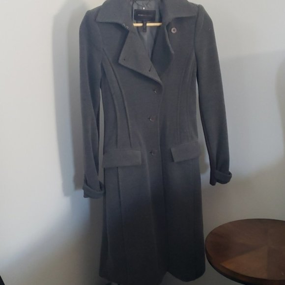 BCBG MaxAzria charcoal grey coat - Picture 3 of 5